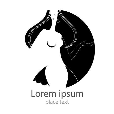 Salon - template logo . The design concept of the sign for the beauty salon , hairdresser , spa.のイラスト素材