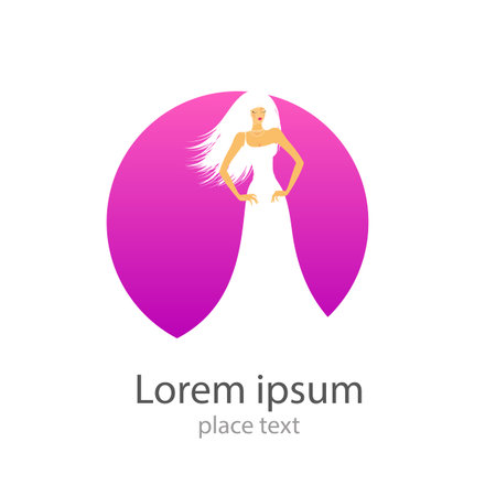 Salon - template logo . The design concept of the sign for the beauty salon , hairdresser , spa.のイラスト素材