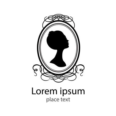 Salon - template logo . The design concept of the sign for the beauty salon , hairdresser , spa.のイラスト素材
