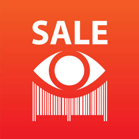 Template icon. Sign sales. Barcode. Shopping. Discounts. Sale. Buy.のイラスト素材