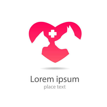 Veterinary medicine - logo design template for veterinary clinics.のイラスト素材