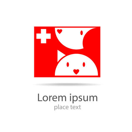 Veterinary medicine - logo design template for veterinary clinics.のイラスト素材