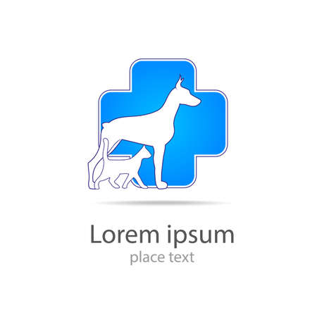 Veterinary medicine - logo design template for veterinary clinics.のイラスト素材