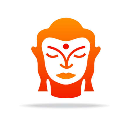 Yoga and spiritual development - template for a logo . The design concept of the sign.のイラスト素材