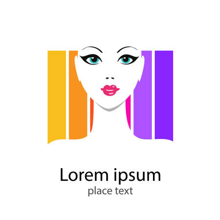 Salon - template logo . The design concept of the sign for the beauty salon , hairdresser , spa.のイラスト素材