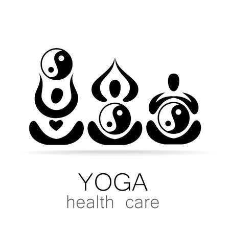 Yoga  design vector template.  Yoga concept icon. Meditation SPA .のイラスト素材