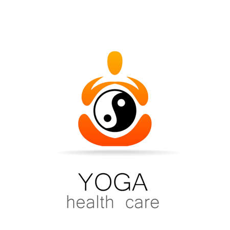 Yoga  design vector template.  Yoga concept icon. Meditation SPA .のイラスト素材