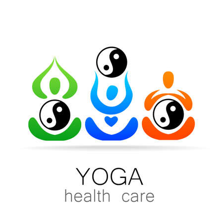Yoga  design vector template.  Yoga concept icon. Meditation SPA .のイラスト素材