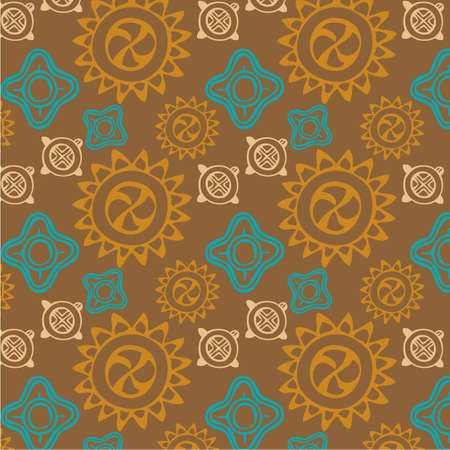 Ethnic background - the template. Vector frame.のイラスト素材