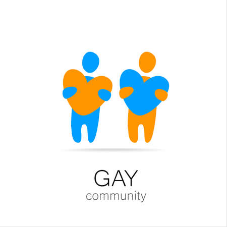 Gay Community - sign design. Template logo.のイラスト素材