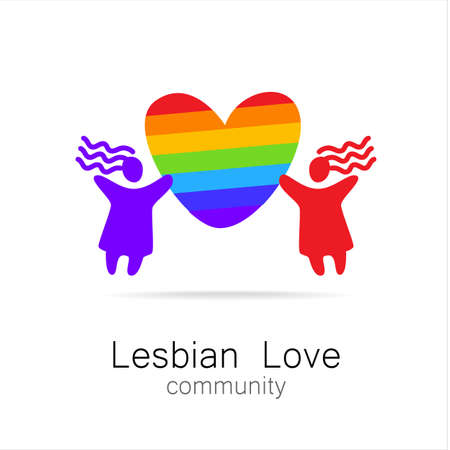 Lesbian love - sign design. Template .のイラスト素材