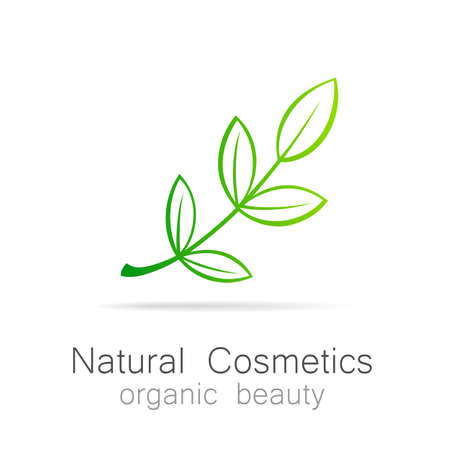 Natural Cosmetics - Organic beauty. Template  for cosmetics, spa, beauty salon.のイラスト素材