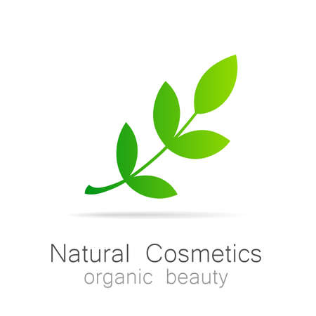 Natural Cosmetics - Organic beauty. Template  for cosmetics, spa, beauty salon.のイラスト素材