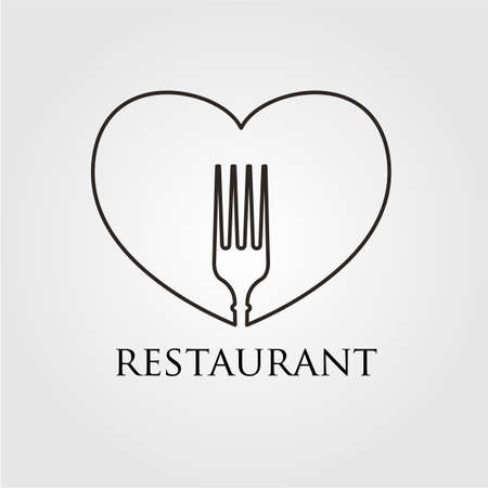 Restaurant  - idea for the sign  label elementのイラスト素材