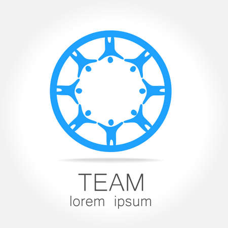 Team  template. Social media marketing idea.   Corporate symbol. Social network.のイラスト素材