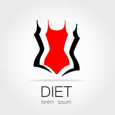 Weight Loss. Template sign for the diet, beauty and weight loss, women's health and sports club.のイラスト素材