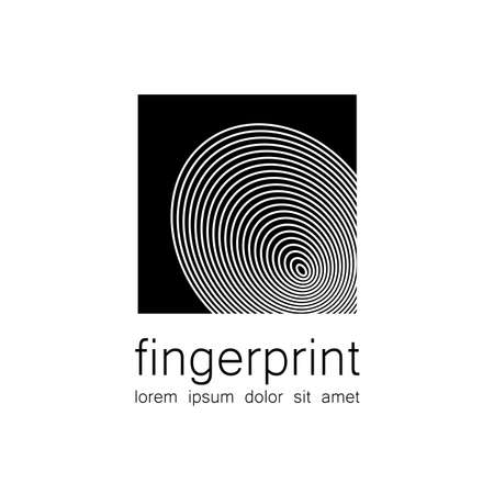 Fingerprint - the template for a logo. Symbol fingerprint - a sign of identification, preservation and protection.のイラスト素材