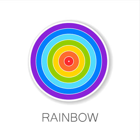Rainbow - template logo. Symbol of happiness and success.のイラスト素材