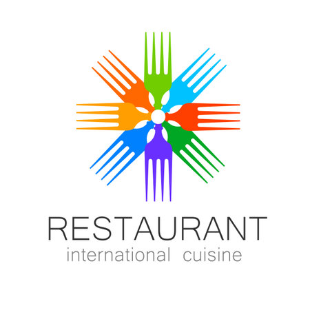 International restaurant - template logo.のイラスト素材
