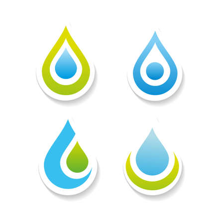 Collection signs - water. Templates for logos, icons, symbols.のイラスト素材
