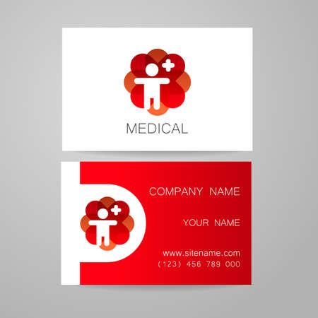Template of medical business cards.のイラスト素材