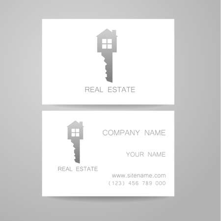Real Estate Template design of corporate identity. Business Card.のイラスト素材