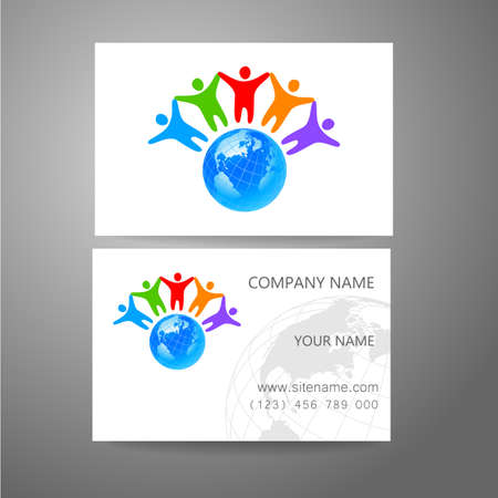 Corporate identity for the team. Template design of the company and a business card.のイラスト素材