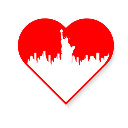 I love New York - a template to mark. The idea for the label design, printing on clothing, decor souvenirs.のイラスト素材