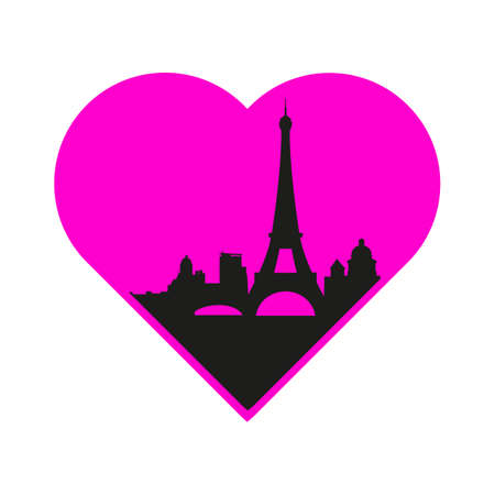 I love Paris - the template for the sign. The idea for the label design, printing on clothing, decor souvenirs.のイラスト素材