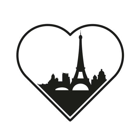 I love Paris - the template for the sign. The idea for the label design, printing on clothing, decor souvenirs.のイラスト素材