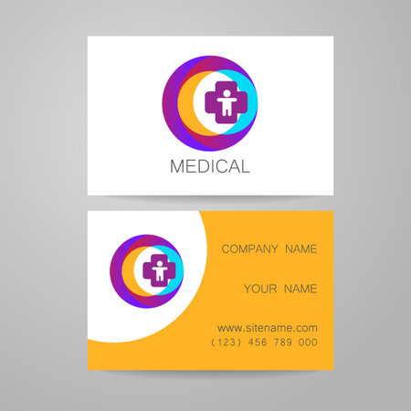 Template of medical business cards.のイラスト素材