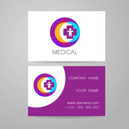 Template of medical business cards.のイラスト素材