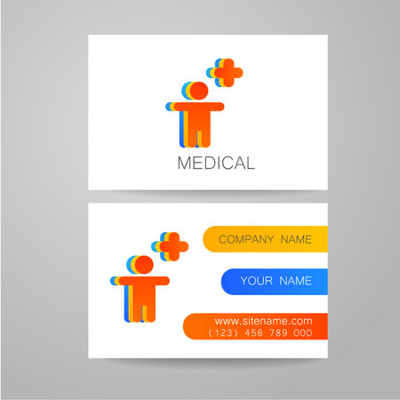 Template of medical business cards.のイラスト素材