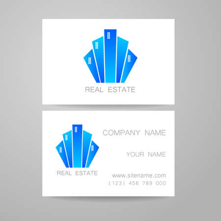 Real Estate Template design of corporate identity. Business Card.のイラスト素材