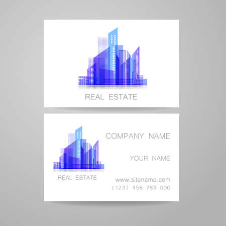 Real Estate Template design of corporate identity. Business Card.のイラスト素材