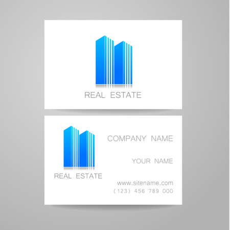 Real Estate Template design of corporate identity. Business Card.のイラスト素材