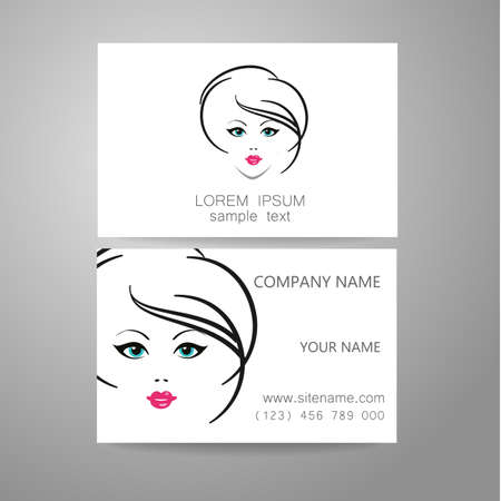 Hair Salon Hairdresser Template Logo Branded Business Card