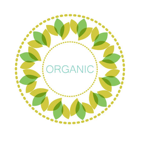 Sign of the organic product. Template logo for organic products and goods.のイラスト素材