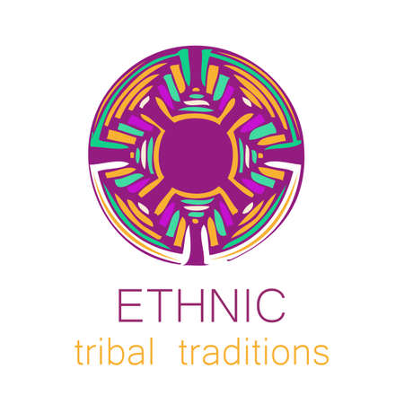 Ethnic logo - a traditional symbol. Template design.のイラスト素材