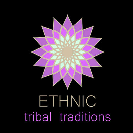 Ethnic logo - a traditional symbol. Template design.のイラスト素材