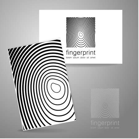 Fingerprint logo. The presentation of corporate identity. Business Card.のイラスト素材