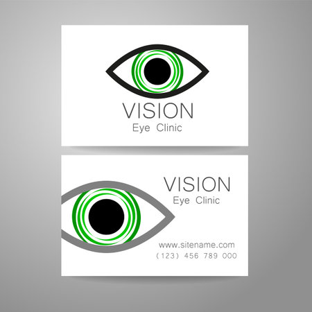 Vision - eye clinic logo. Design corporate identity for the the optics, medical center, shops glasses and lenses etc.のイラスト素材