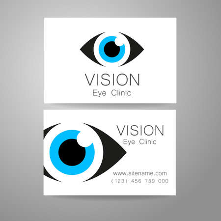 Vision - eye clinic logo. Design corporate identity for the the optics, medical center, shops glasses and lenses etc.のイラスト素材