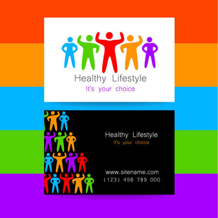 Sport club logo. Corporate design template business card sports club, fitness center, sports shop, and others.のイラスト素材