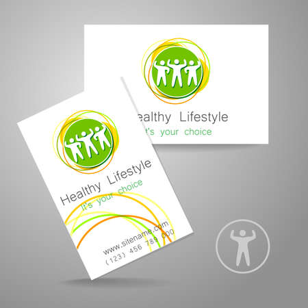 Sport club logo. Corporate design template business card sports club, fitness center, sports shop, and others.のイラスト素材