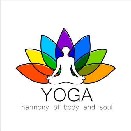 Yoga vector design template.のイラスト素材