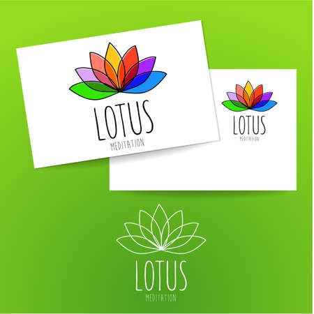 Lotus Meditation - sign design template. meditation room, yoga studio, a spa center etc..のイラスト素材