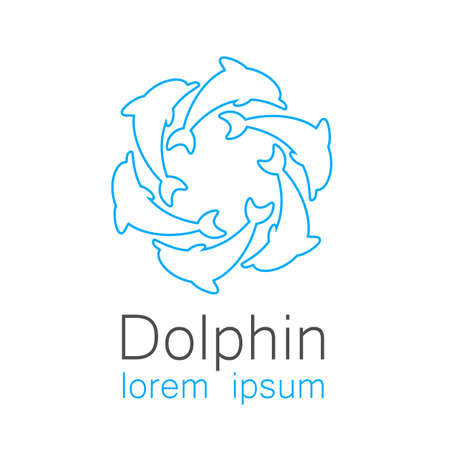 Dolphin. Template design of for the company. Corporate Identity.のイラスト素材
