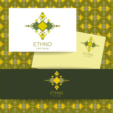 Ethno - corporate identity. Template design のイラスト素材