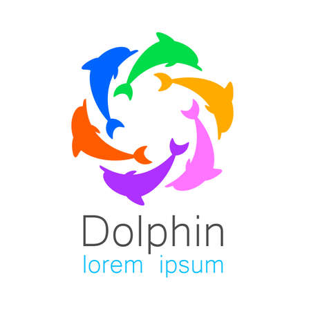 Dolphin. Template design of for the company. Corporate Identity.のイラスト素材
